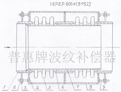 雙向補償波紋補償器圖紙